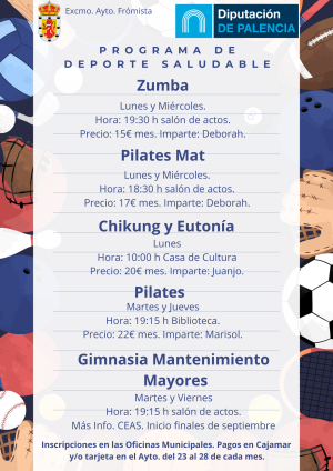 PROGRAMA DE DEPORTE SALUDABLE FRÓMISTA