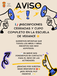 AVISO ESCUELA DE VERANO