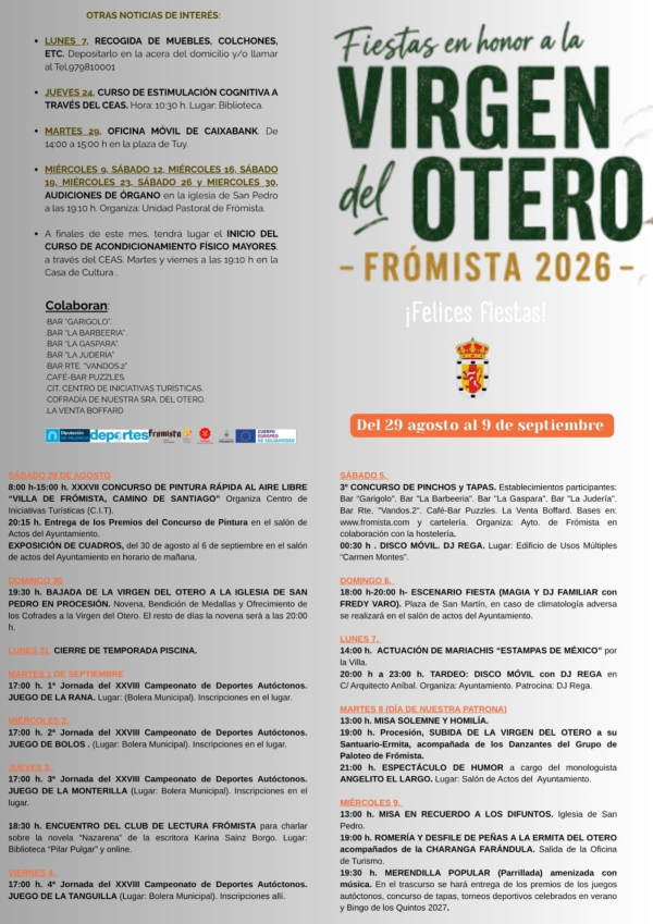 PROGRAMA FESTIVO "VIRGEN DEL OTERO"