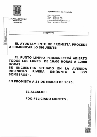 PUNTO LIMPIO FRÓMISTA