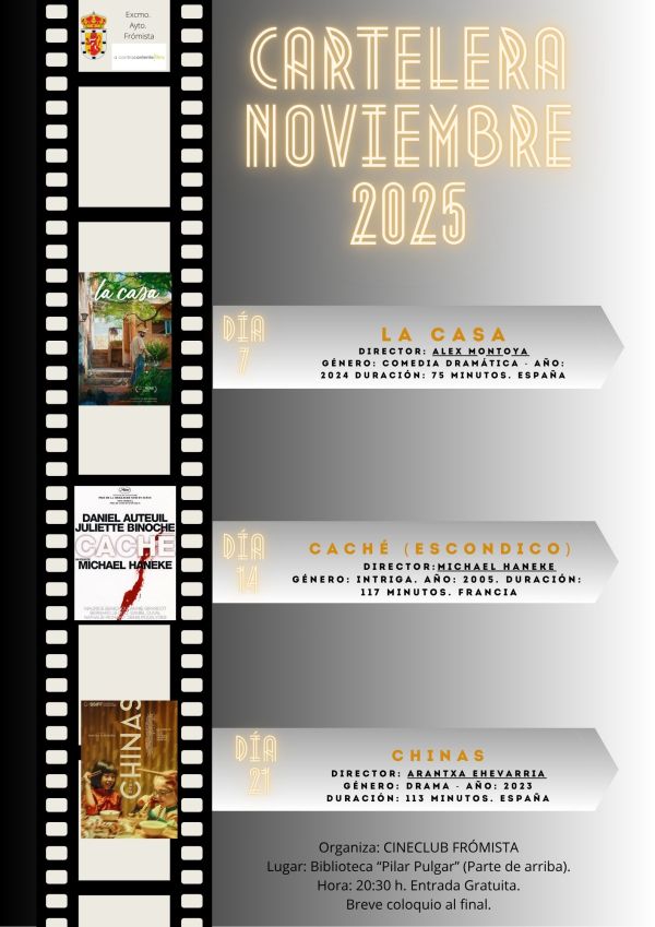 CARTELERA CINCECLUB FRÓMISTA NOVIEMBRE