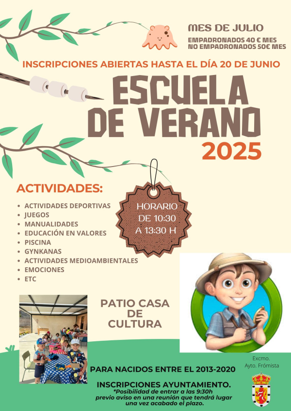 ESCUELA DE VERANO MES DE JULIO