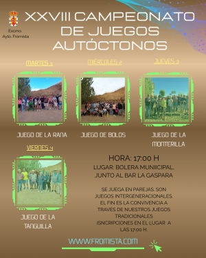 XXVIII CAMPEONATO DE JUEGOS AUT&Oacute;CTONOS