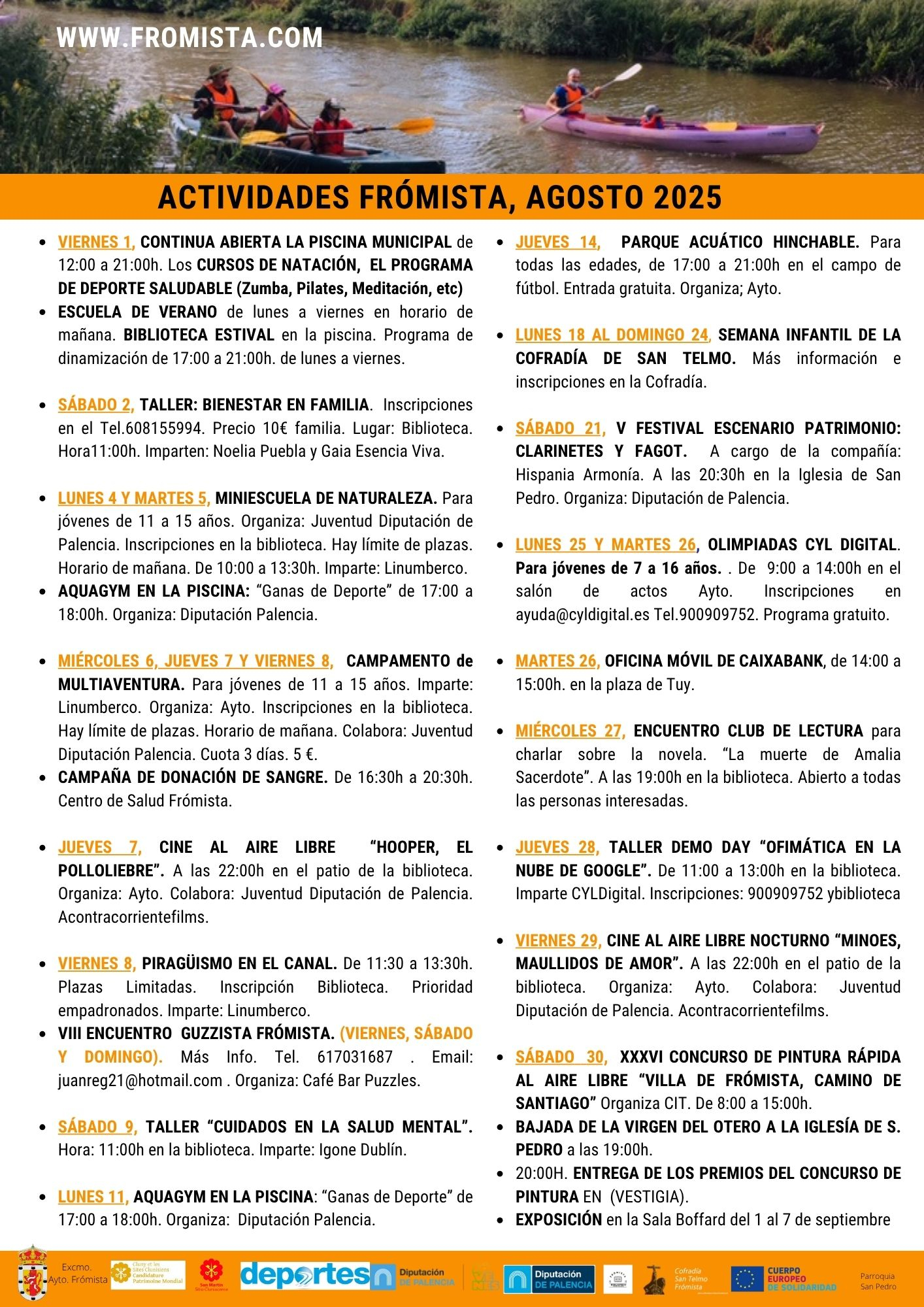 HOJA INFORMATIVA MES DE AGOSTO