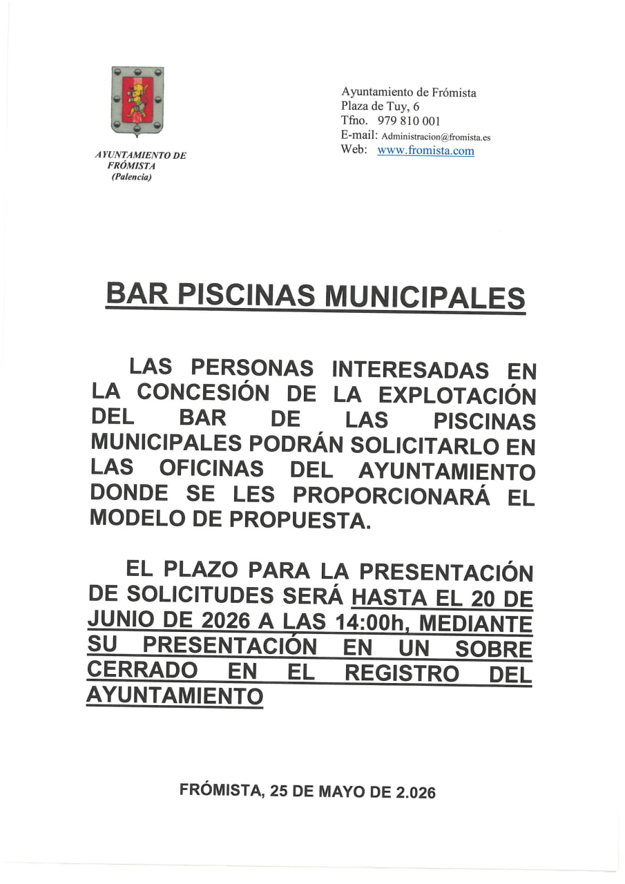 Abierto el plazo de convocatoria para la gestión de las piscinas municipales